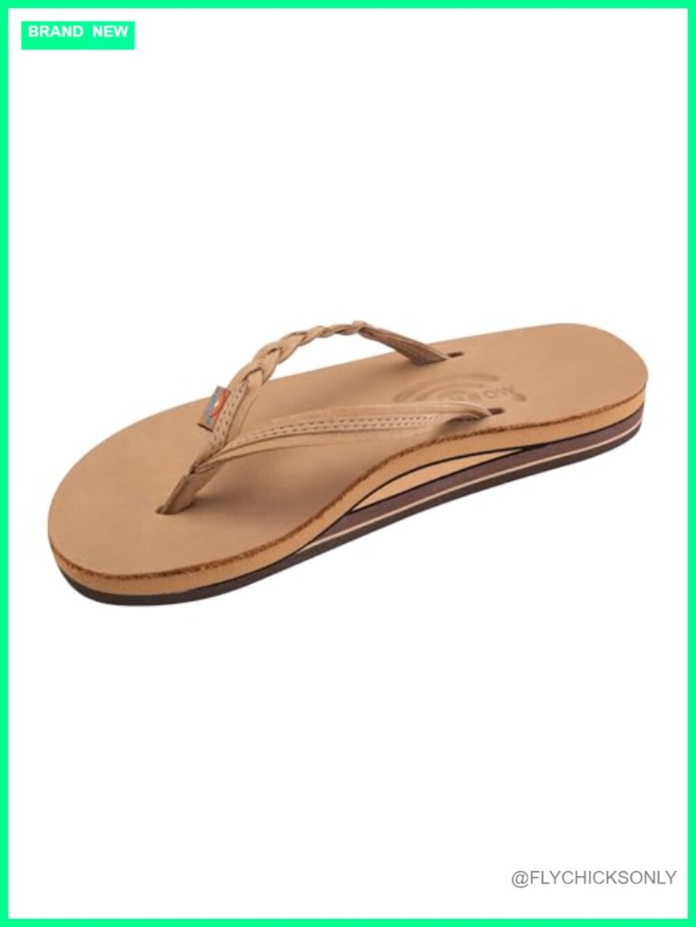 Double Layer Flirty Braidy Premier Leather Sandals W/ Single Braided Strap